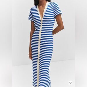 MANGO Striped Jersey Dress